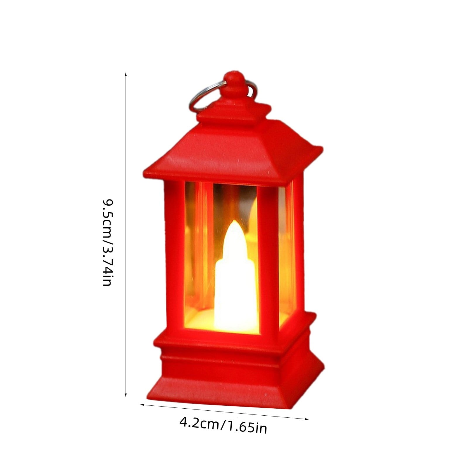 Lanterns Decorative Indoor & Outdoor- Black Candle Lantern, 3.7in Waterproof LED Lantern for Patio & Porch, Battery-Powered Hanging Vintage Lanterns with Timer for Weddings, Transparent