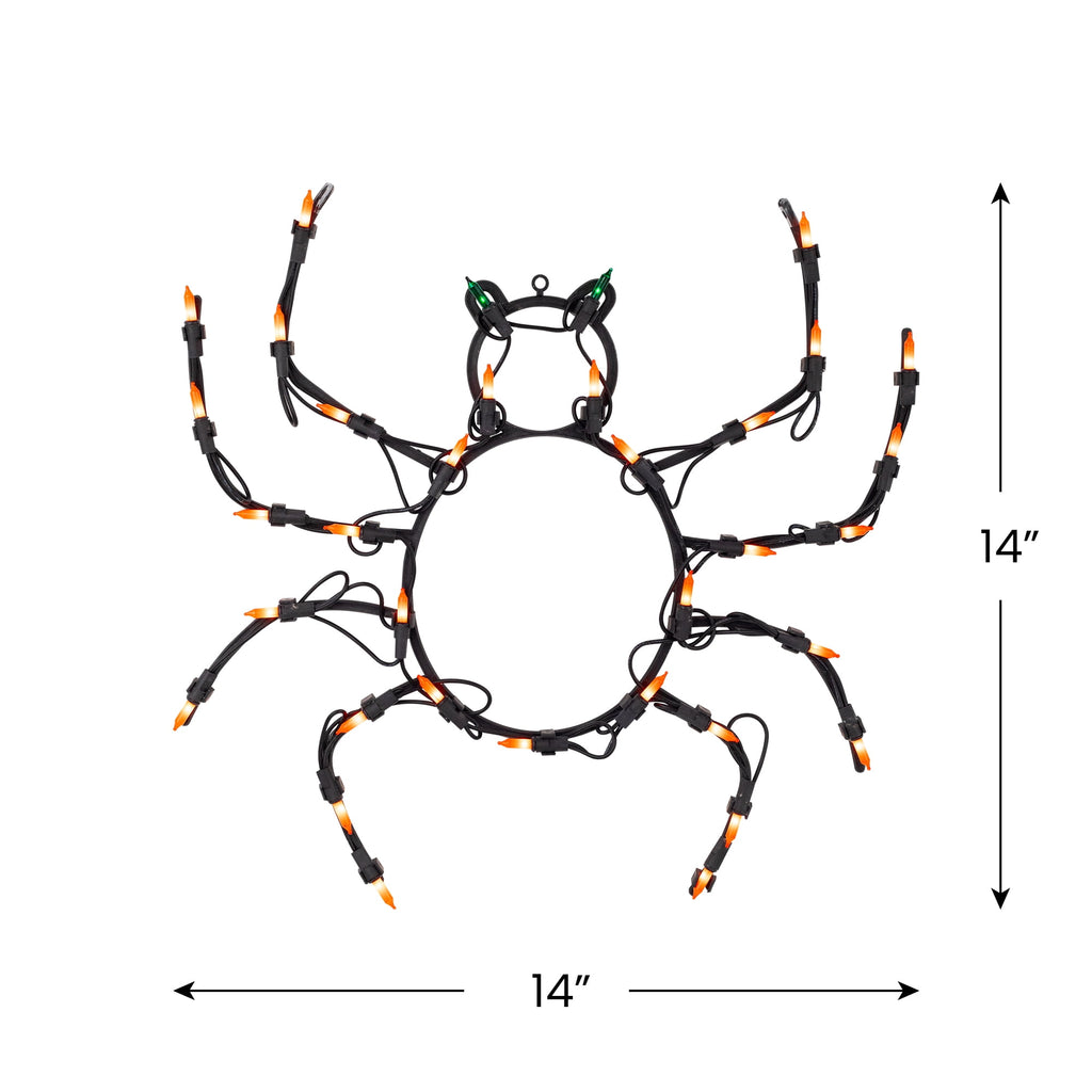 Northlight Lighted Spider Halloween Window Decoration - 14"