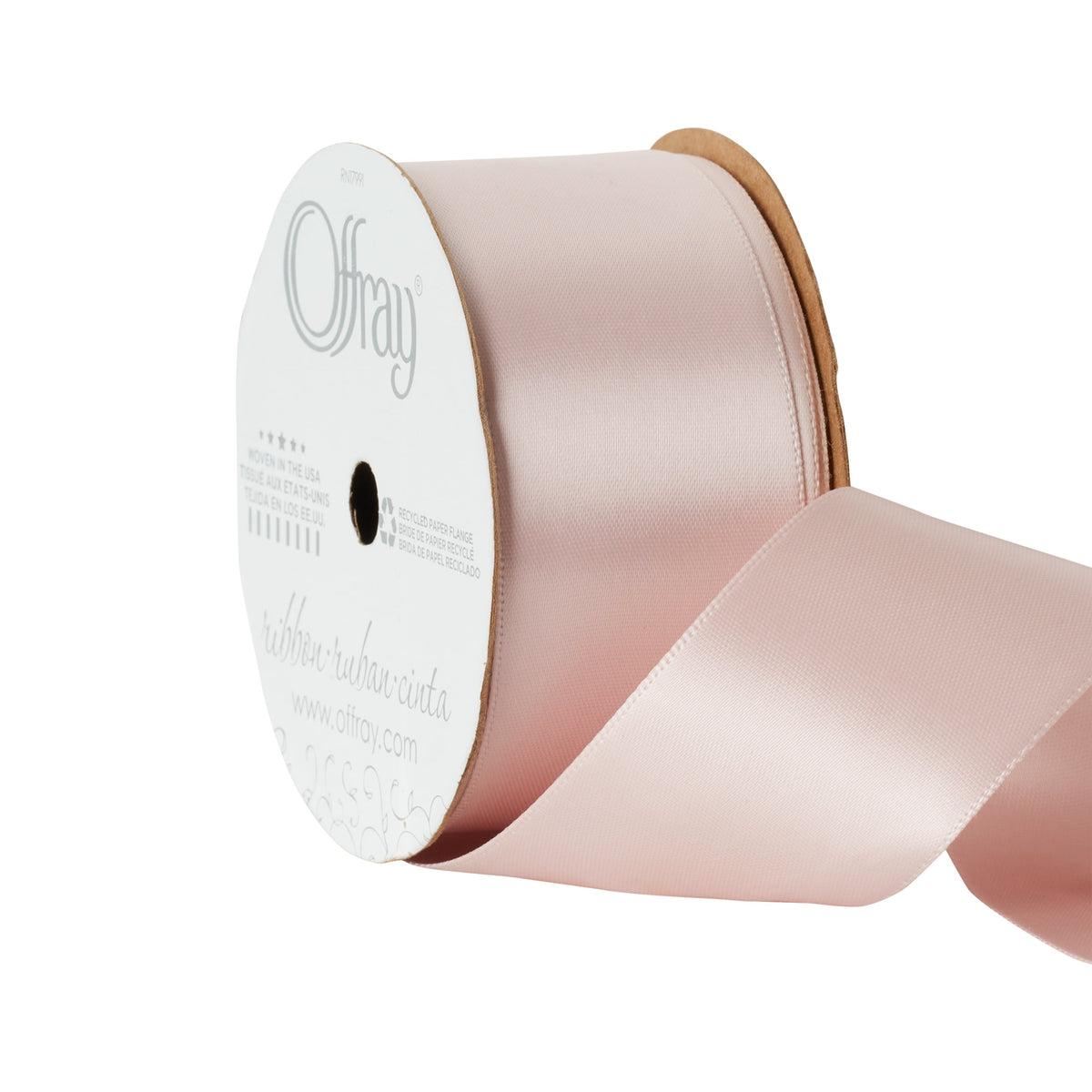 (2 pack) Offray Ribbon, Red 1 1/2 inch Double Face Satin Polyester Ribbon, 12 feet
