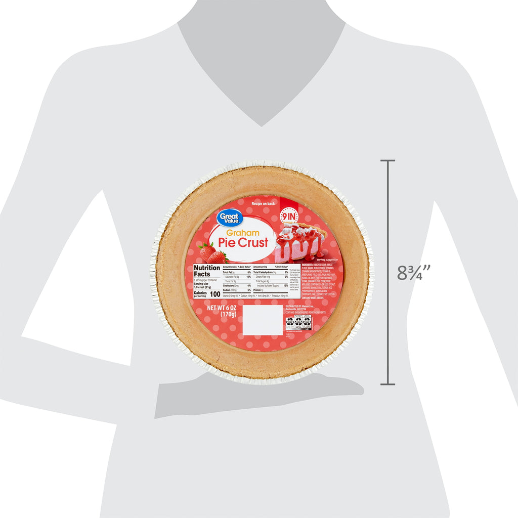 Great Value Graham 9-inch Pie Crust, 6 oz