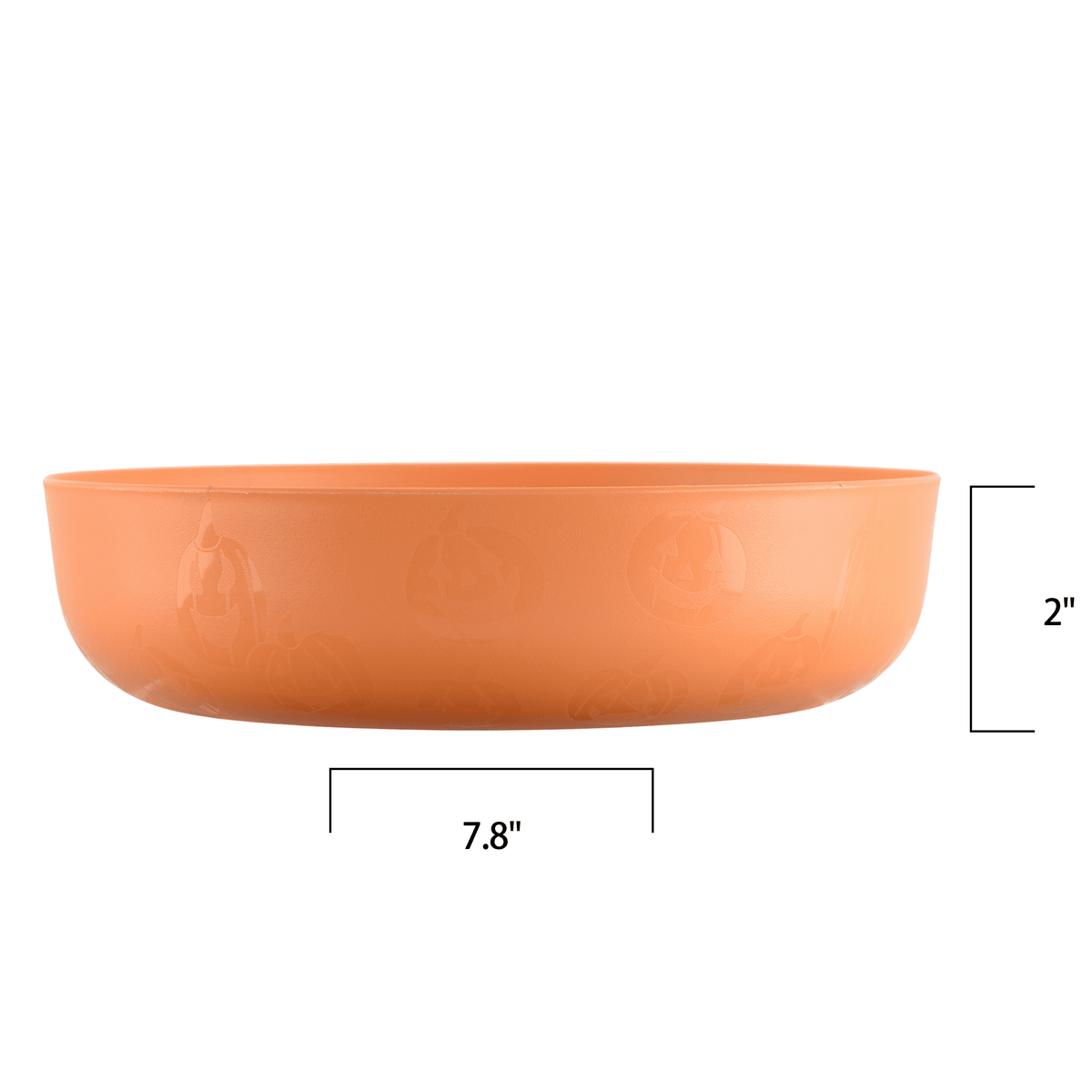 Mainstays 42 oz Round Plastic Dinner Bowl, Etched Bats, Black