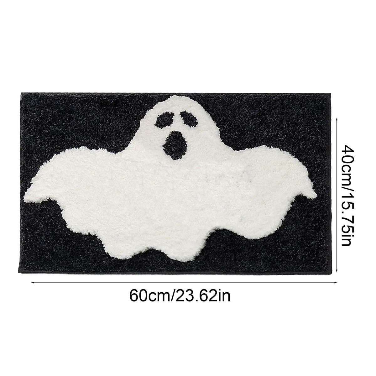 BingTong Cartoon Ghost Themed Fall Welcome Mat,Variety Spooky Adorable Ghost Shape Entryway Rug,Weather Resistant Low Profile Door Mat for Home Apartment Cafe Halloween Decoration Ghost F