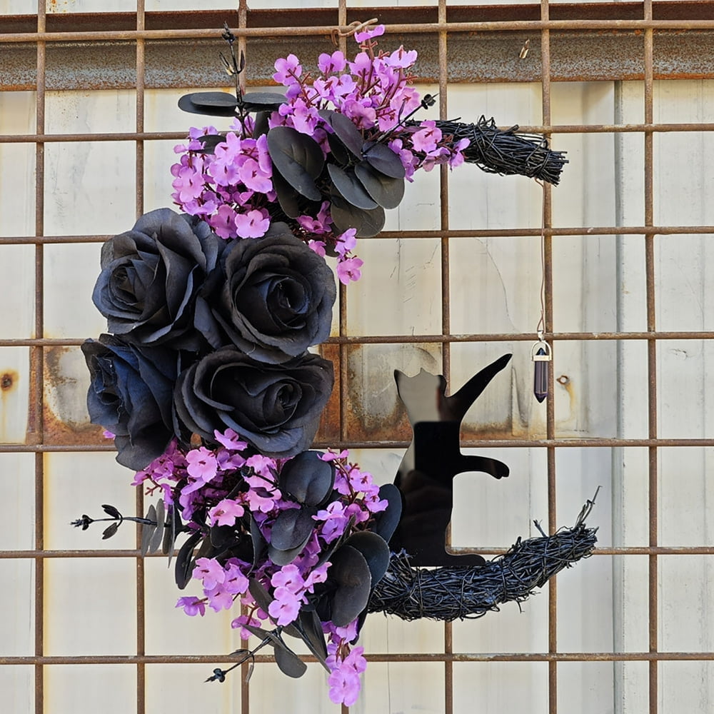 SDOTXA Halloween Wreaths for Front Door Multi Legged Witch Wreath Pendant Festival Party Decoration Props Witch Wreath Hanging Welcome Wreath Sign Halloween Decorations on Clearance
