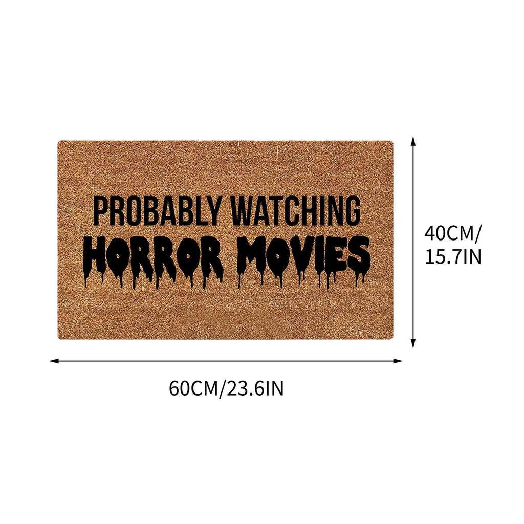 EWSFHUI Stay Spooky Doormat Halloween Welcome Indoor and Outdoor Mat Fall Entrance Artificial Coir Rug Spooky Skeleton Sign Gothic Home Decoration Warm House Gift,24"x16"