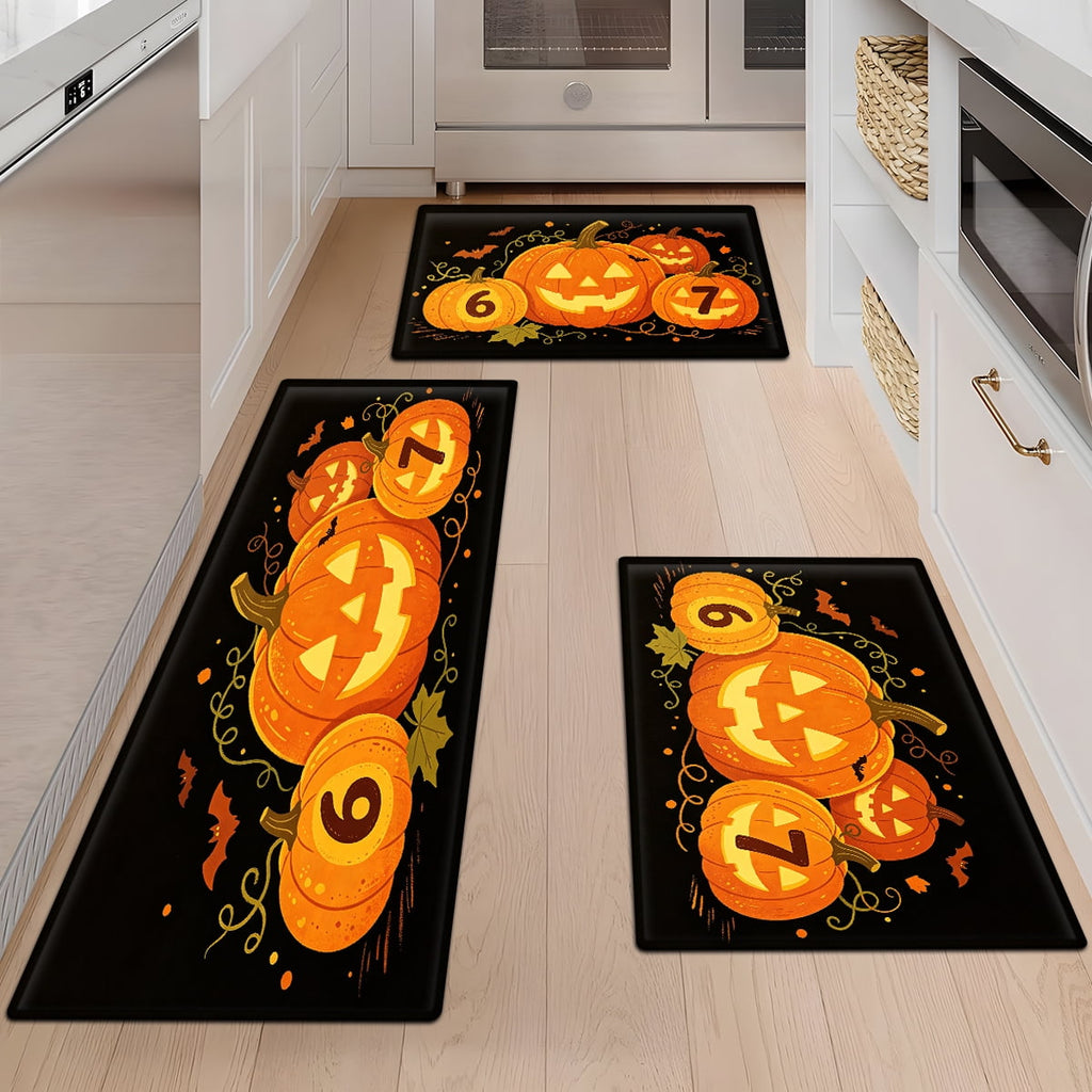 CCTFS Halloween Skeletons Holding Hot Drinks Household 1Pc Flannel Mat and Kitchen Rugs,Soft Non-slip for Bedroom Entryway