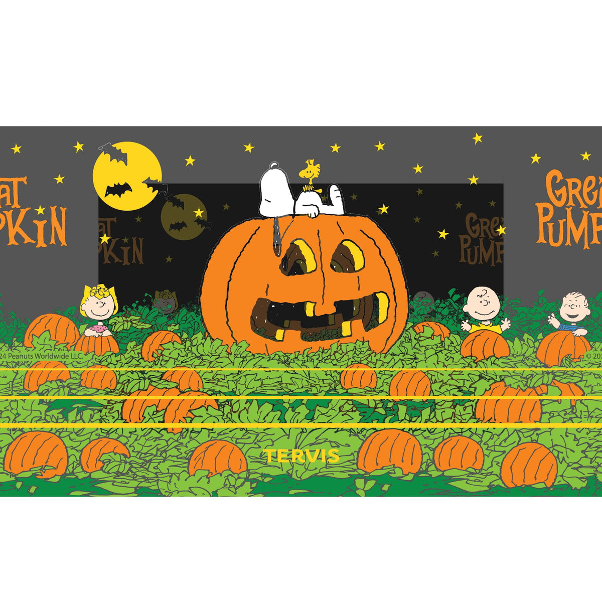 Tervis Traveler Peanuts™ - Great Pumpkin Fright Made in USA Double Walled Insulated Tumbler Travel Cup Keeps Drinks Cold & Hot, 20OZ,