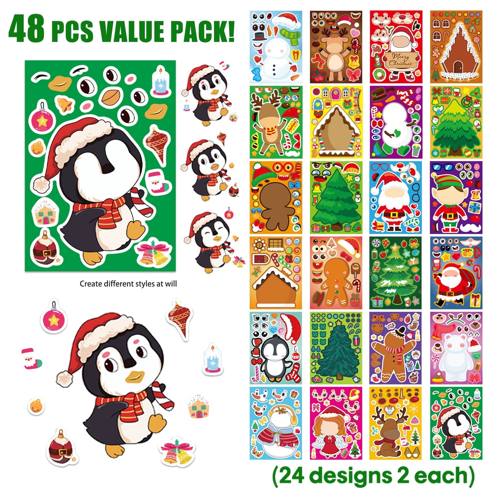 Ayieyill 64 Packs Halloween Stickers Pumpkin Decorating Stickers for Children , 32 Sheet Small Pumpkin Face Stickers for Halloween Party Supplies Trick or Treat Party Favors