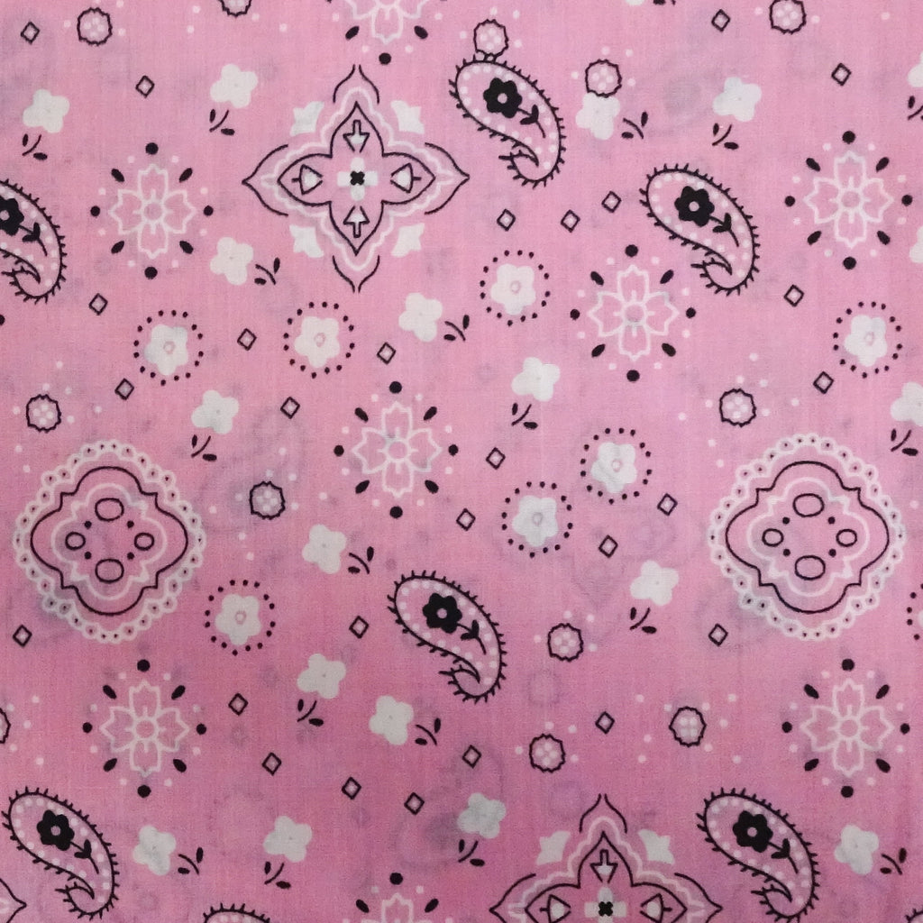Shason Textile 44" x 3 yd Cotton Polyester Blend Printed Craft Fabric, Pink