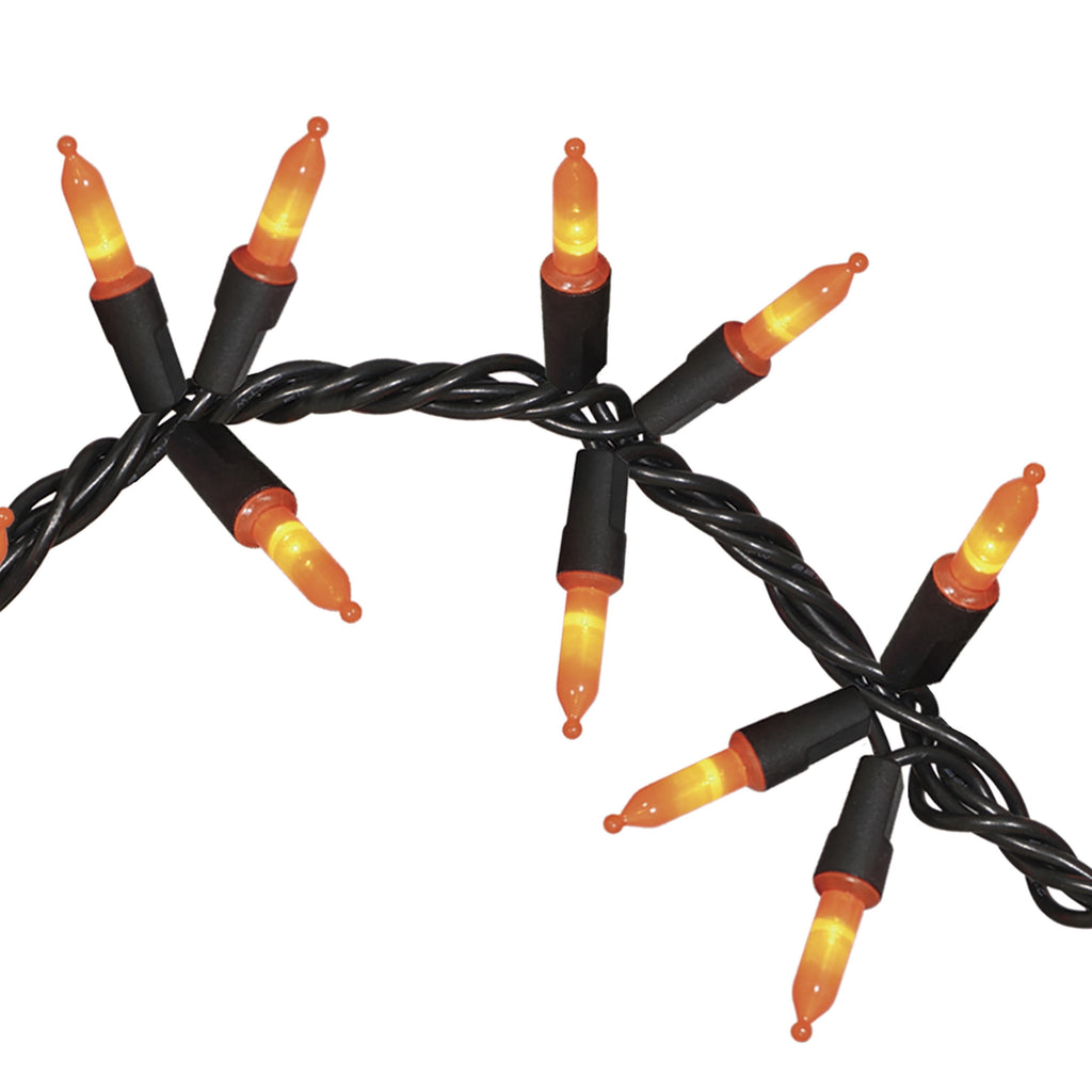 Indoor/Outdoor 90-Count LED Garland Lights, Orange, 9', Halloween by Way To Celebrate