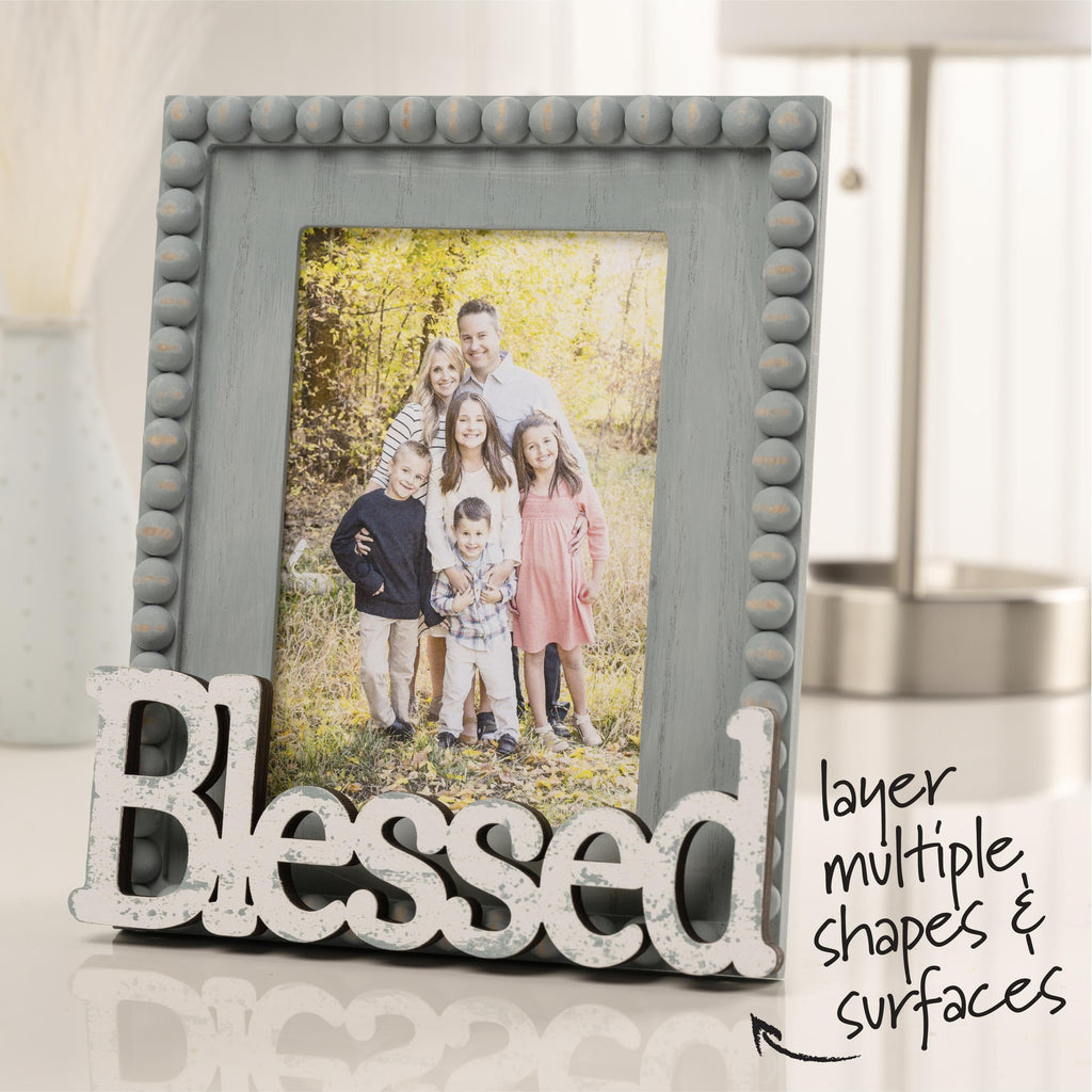 (3 pack) Plaid Unpainted Wood Surfaces, Blessed, 7"