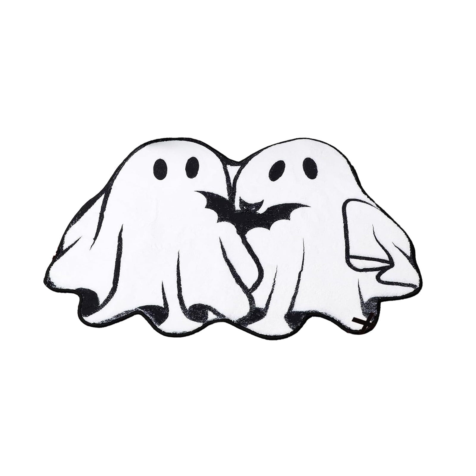Halloween Bath Mat Ghost Multicolor Irregular Mat 27.56x17.72in Polyester Skidproof & Absorbent for Bathroom Entryway Living Room Halloween Door Mat by MPOISVA