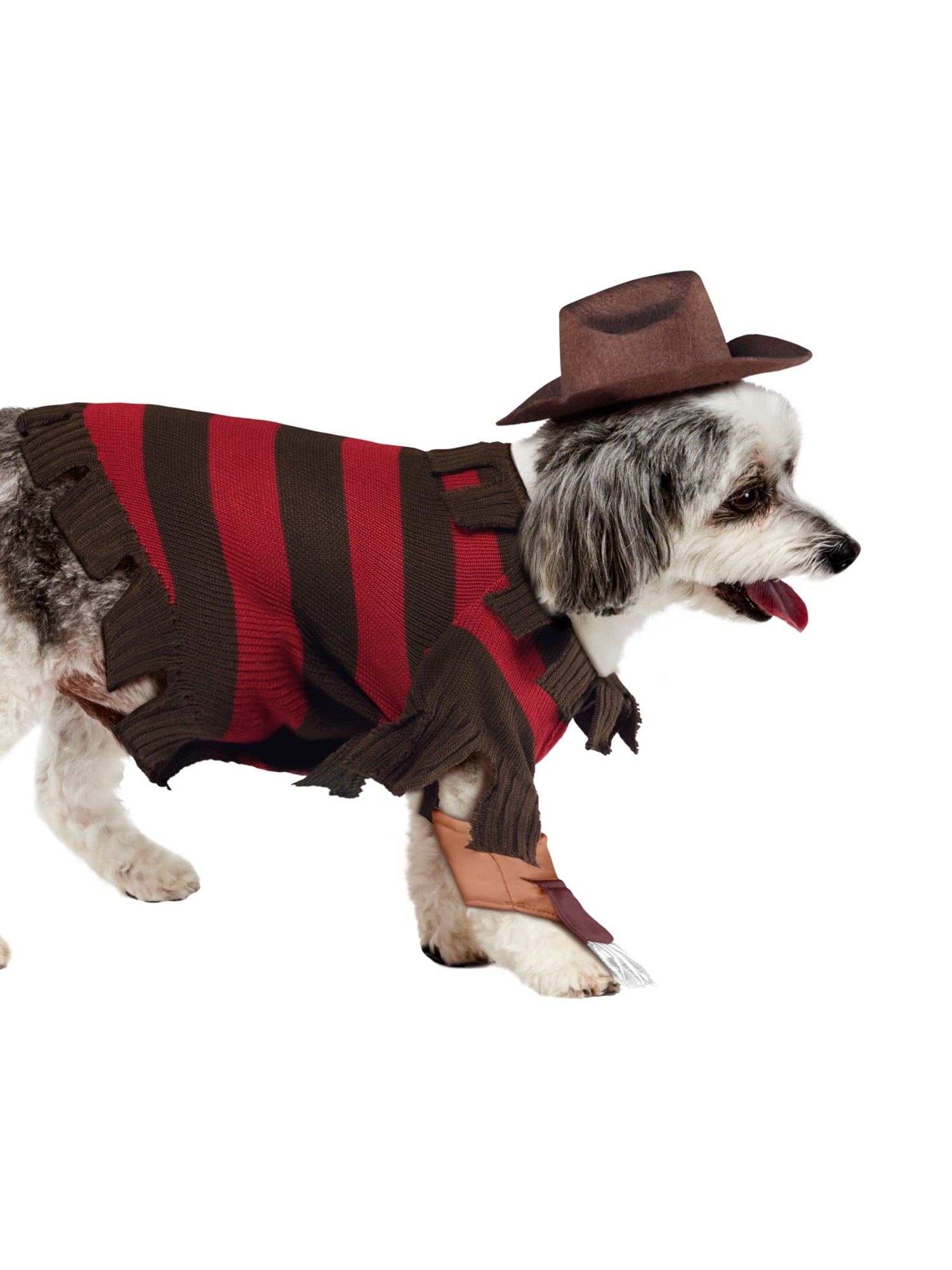 A Nightmare on Elm Street Freddy Krueger Pet Costume for Dogs or Cats by Rubies, Large