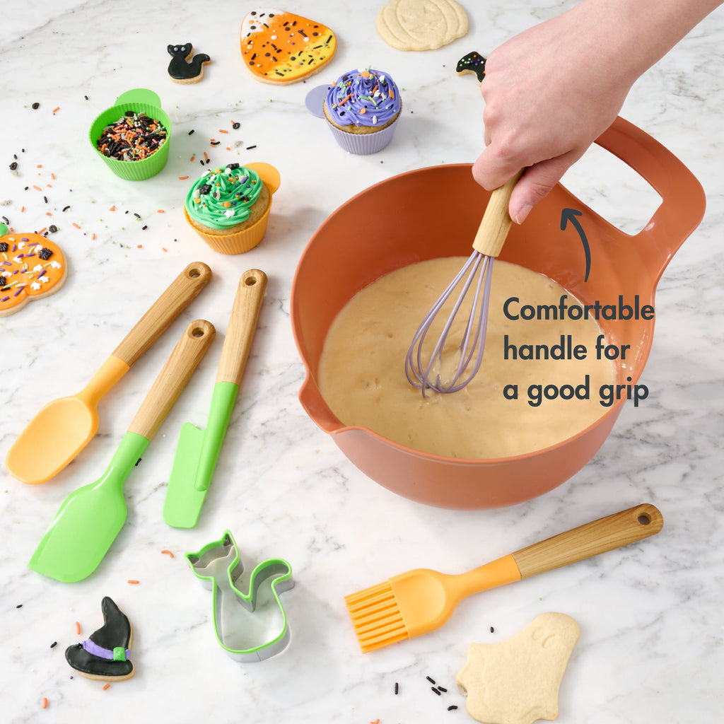 Way To Celebrate 5-Piece Mini Baking Tools, Orange, Green, Purple