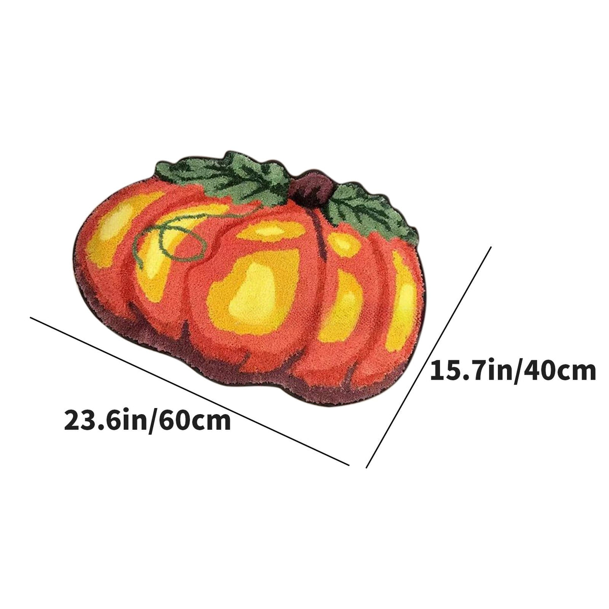 Yhmxh Halloween Bathroom Rugs, Halloween Pumpkin Bath Mats, Farmhouse Halloween Rugs for Bathroom Decorations for The Home, Holiday Cute Pumpkin Decor Non-Slip 15.7x23.6 Inches