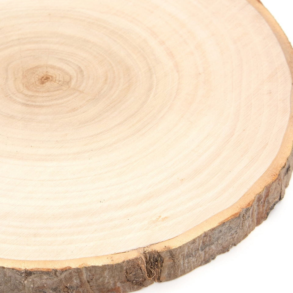 Cousin DIY Poplar 7" Round Rustic Wood Slice with Bark
