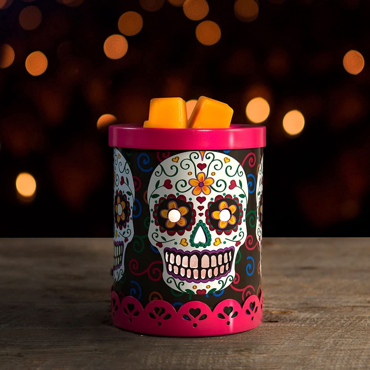 Scentsationals Wax Melt Warmer, Wax Warmer for Scented Wax Melts - Day of The Dead Collection Vistoso - Candle Wax Melter for Fragrance Cubes and Tarts