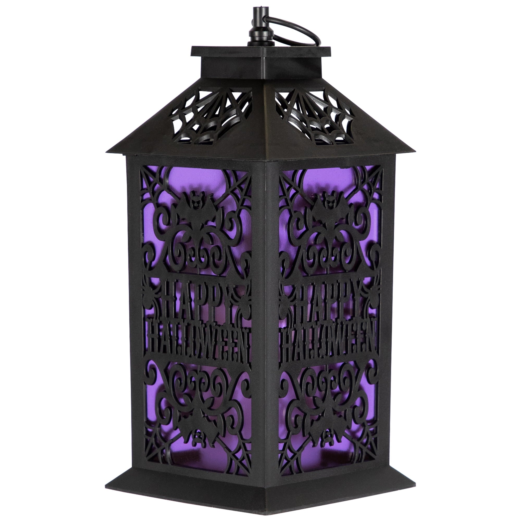 Northlight LED Lighted Bats "Happy Halloween" Candle Lantern - 11"