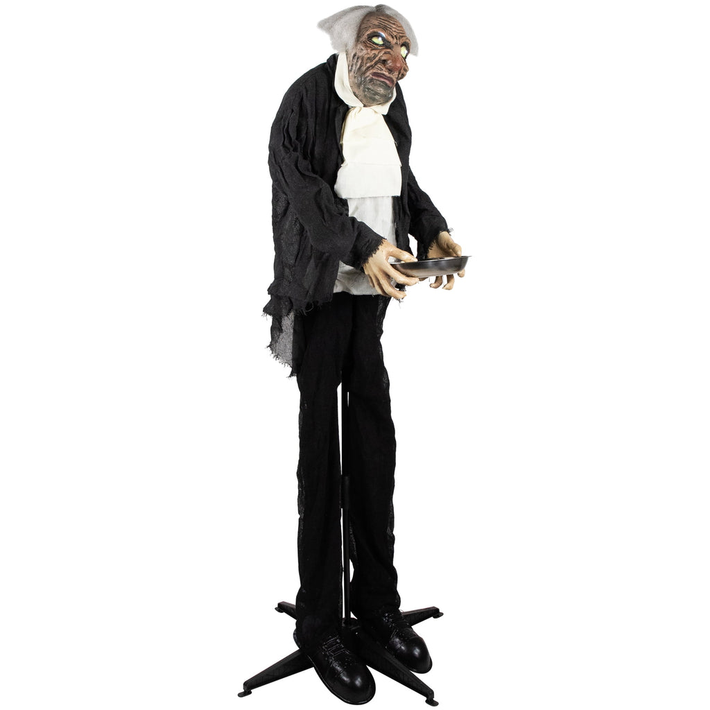 Northlight LED Lighted Animated Butler with Sound Halloween Decoration - 5.5' - Clear Lights