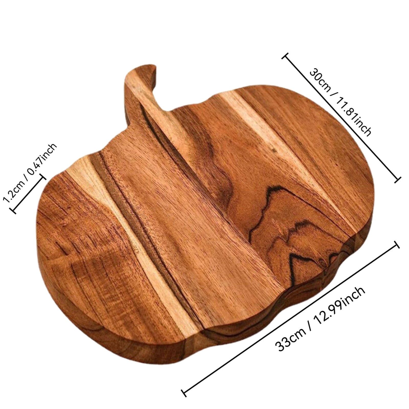 geerera Pumpkin Shaped Wooden Serving Board, Cheese & Charcuterie Platter for Fall, Thanksgiving & Halloween Parties