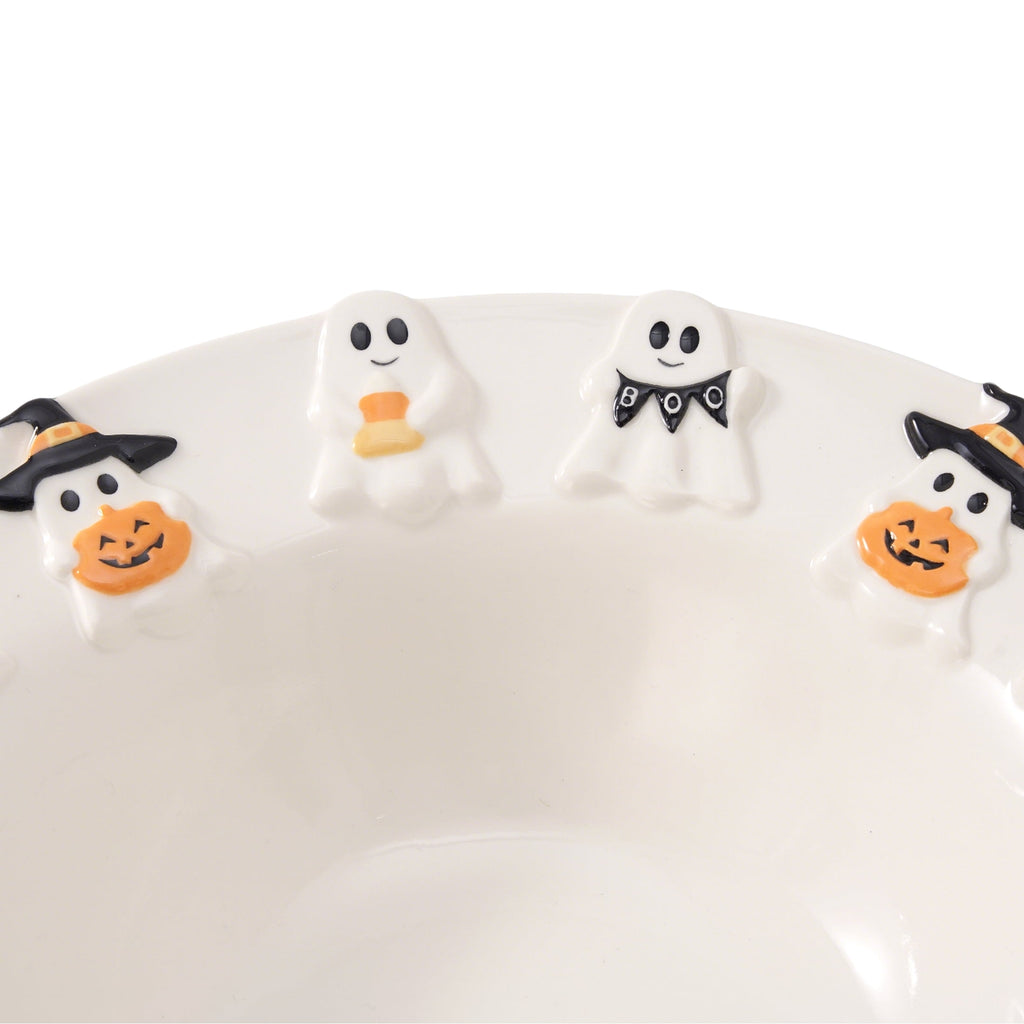 Way To Celebrate Halloween Ghost Ceramic Stoneware Serving Bowl, White