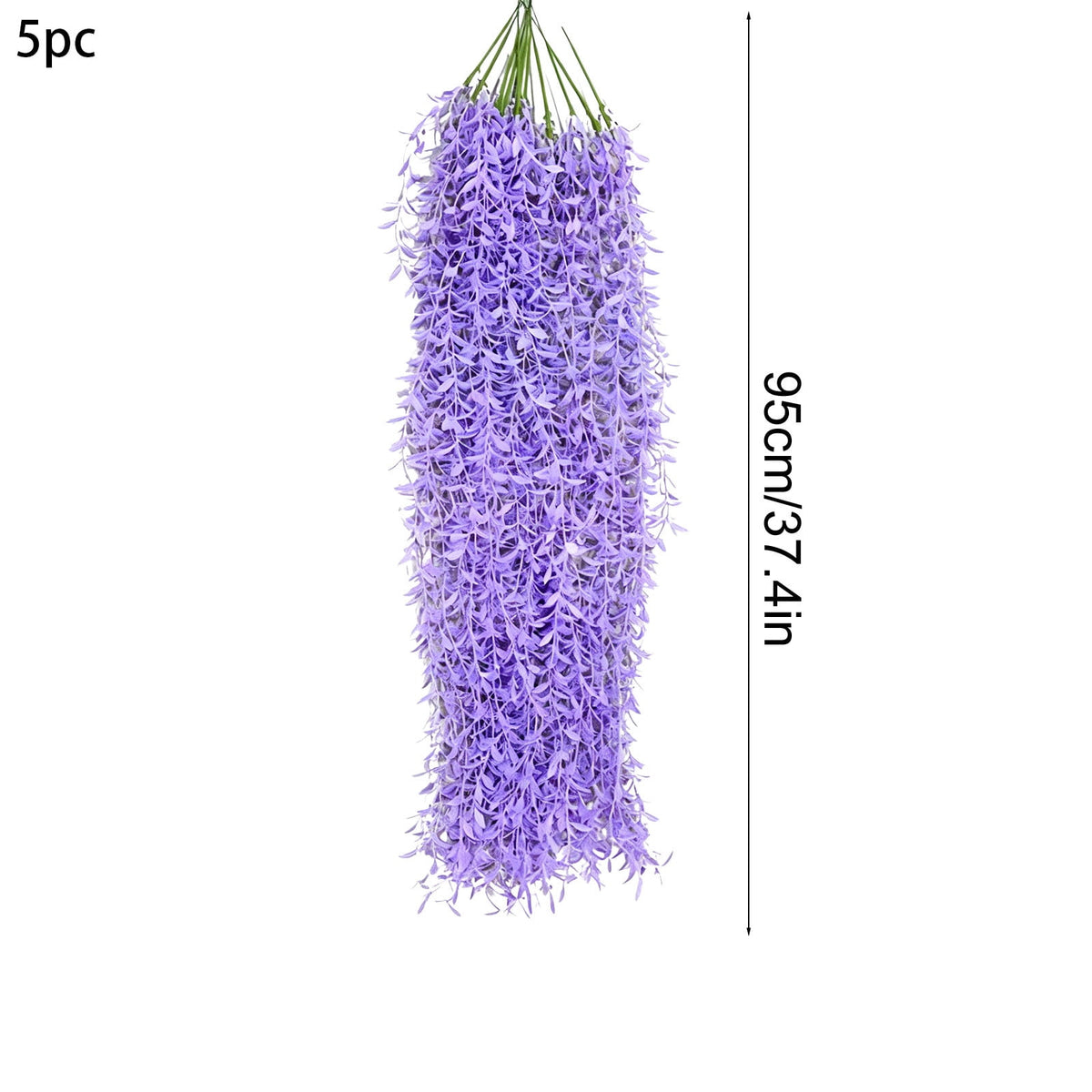 AZXY 5 Pack 37"Artificial Purple Wisteria Hanging Vines Halloween Decorations Indoor Outdoor,Halloween Party Decor,Yard Wall Porch Hanging Greenery Garland Halloween Decor Supplies for Holiday Layout