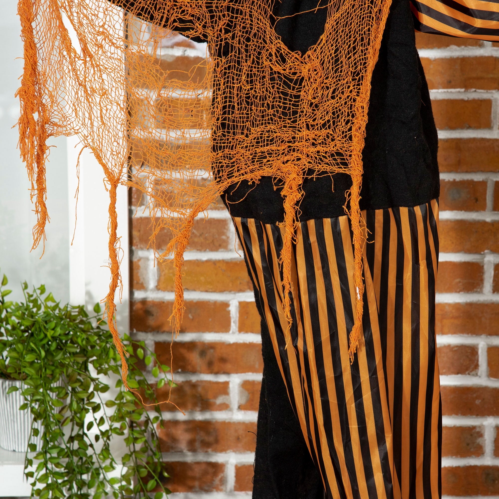 Outsunny 74" Life Size Outdoor Halloween Decorations Skeleton Witch, Animated Prop Animatronic Decor with Sound and Motion Activated, Light Up Eyes and Chest, Howling and Chain Sound