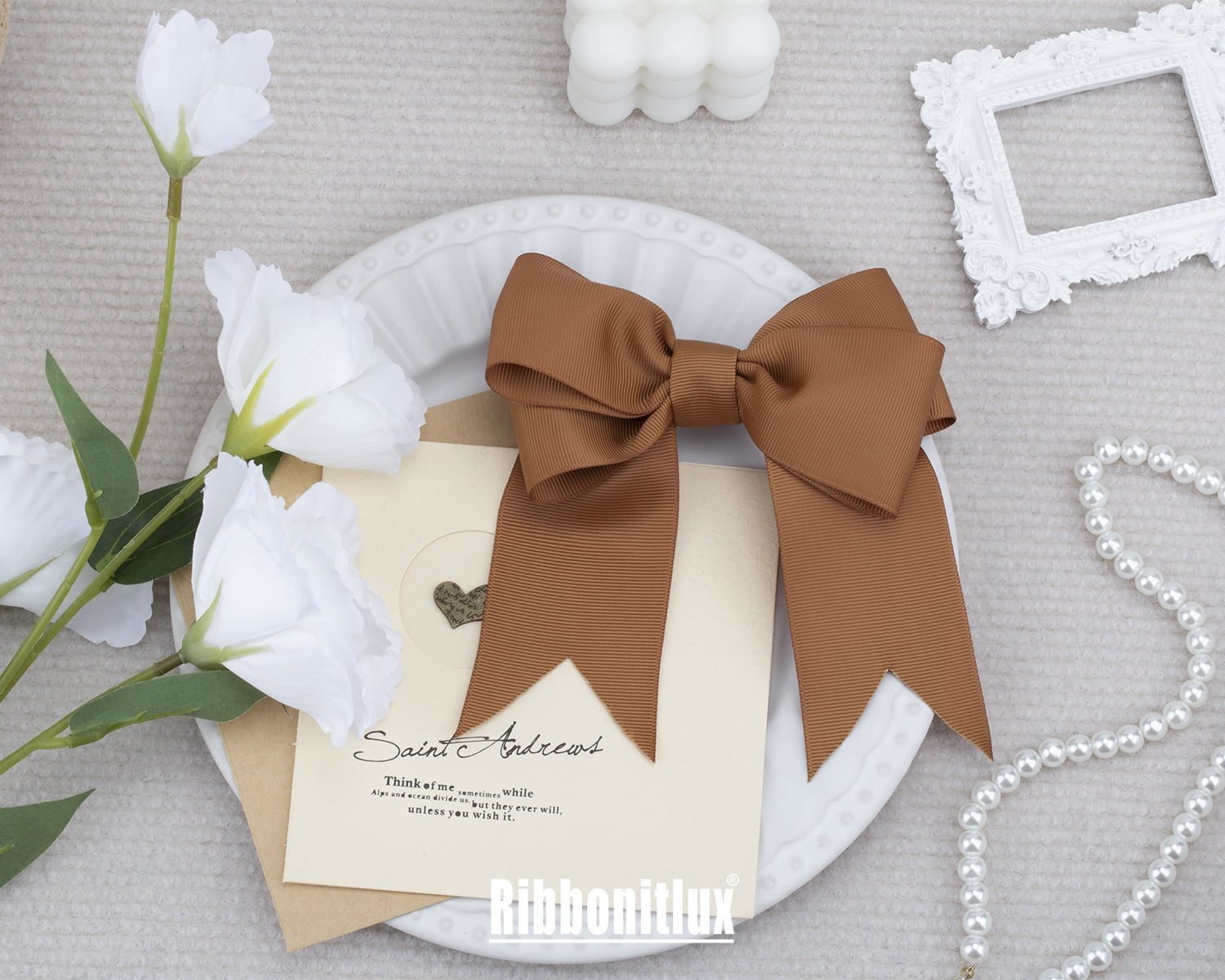 Ribbonitlux Grosgrain Ribbon 2 Inch x 25 Yards – Premium Polyester Craft Ribbon for Hair Bows, Gift Wrapping, Weddings & DIY – Solid Forest Green(#587) – 1 Roll
