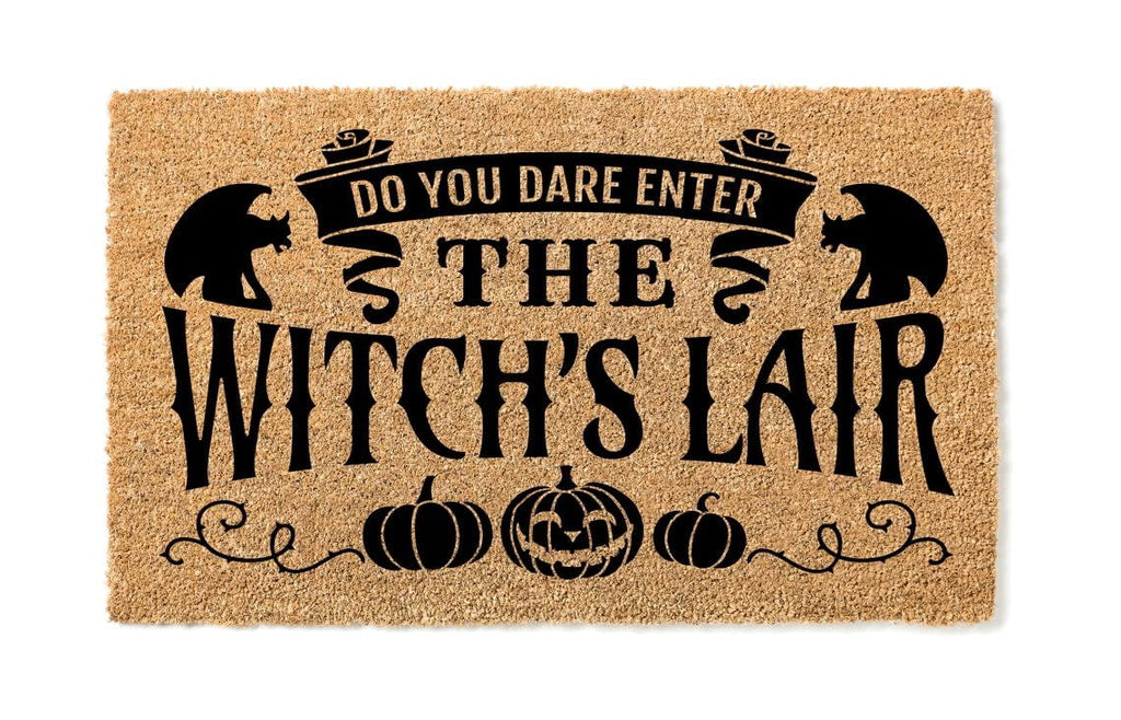 Do You Dare Enter The Witches Lair Door Mat | Funny Doormat | Welcome Mat | Halloween Decor | Funny Door Mat | Home Doormat | Halloween Mat