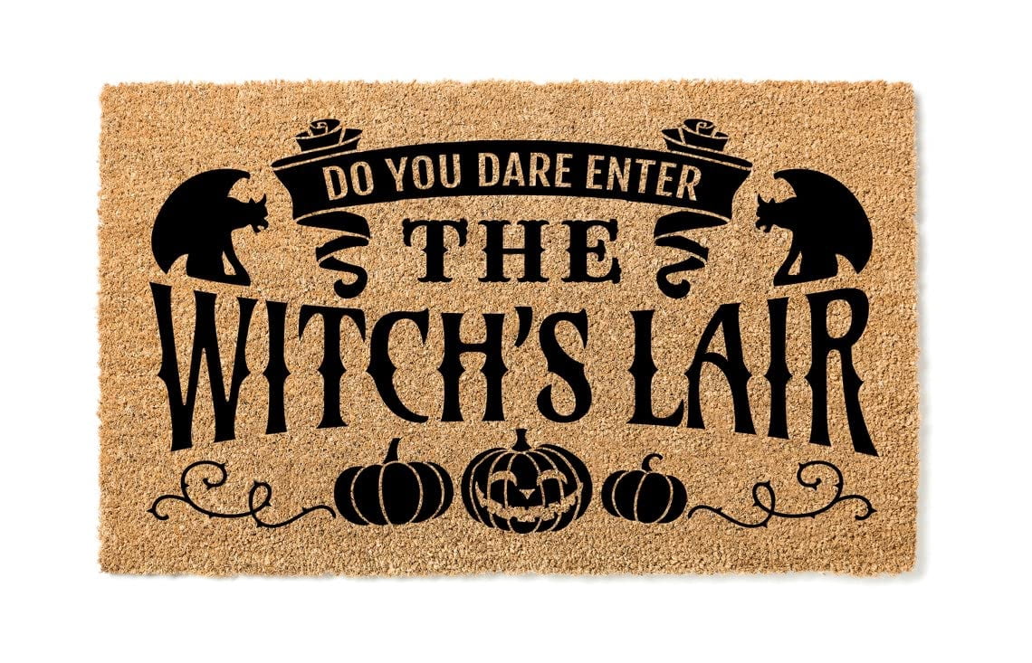 Do You Dare Enter The Witches Lair Door Mat | Funny Doormat | Welcome Mat | Halloween Decor | Funny Door Mat | Home Doormat | Halloween Mat