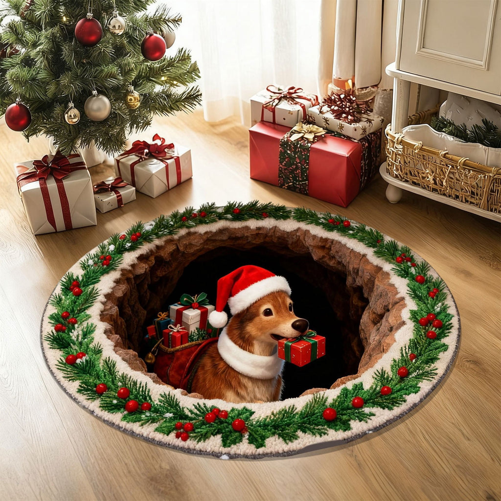 Mats Savings YZEGDCH Christmas Reindeer Rugs- Green Rugs for Living Room Christmas Doormat Indoor Outdoor Entrance Floor Rug Non Slip Winter Christmas Decor Rubber Welcome Mats