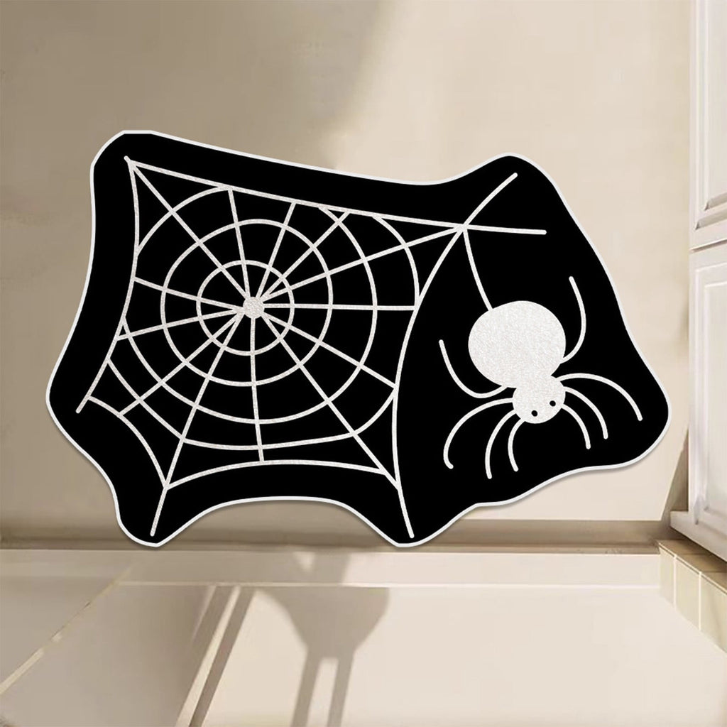 Xuniizn Halloween Mat, 16X24" Velvet Halloween Door Mat for Outside Entrance, Spooky Halloween Rug for Outdoor & Indoor, Non Slip Washable Halloween Doormat, Halloween Bathroom Decor