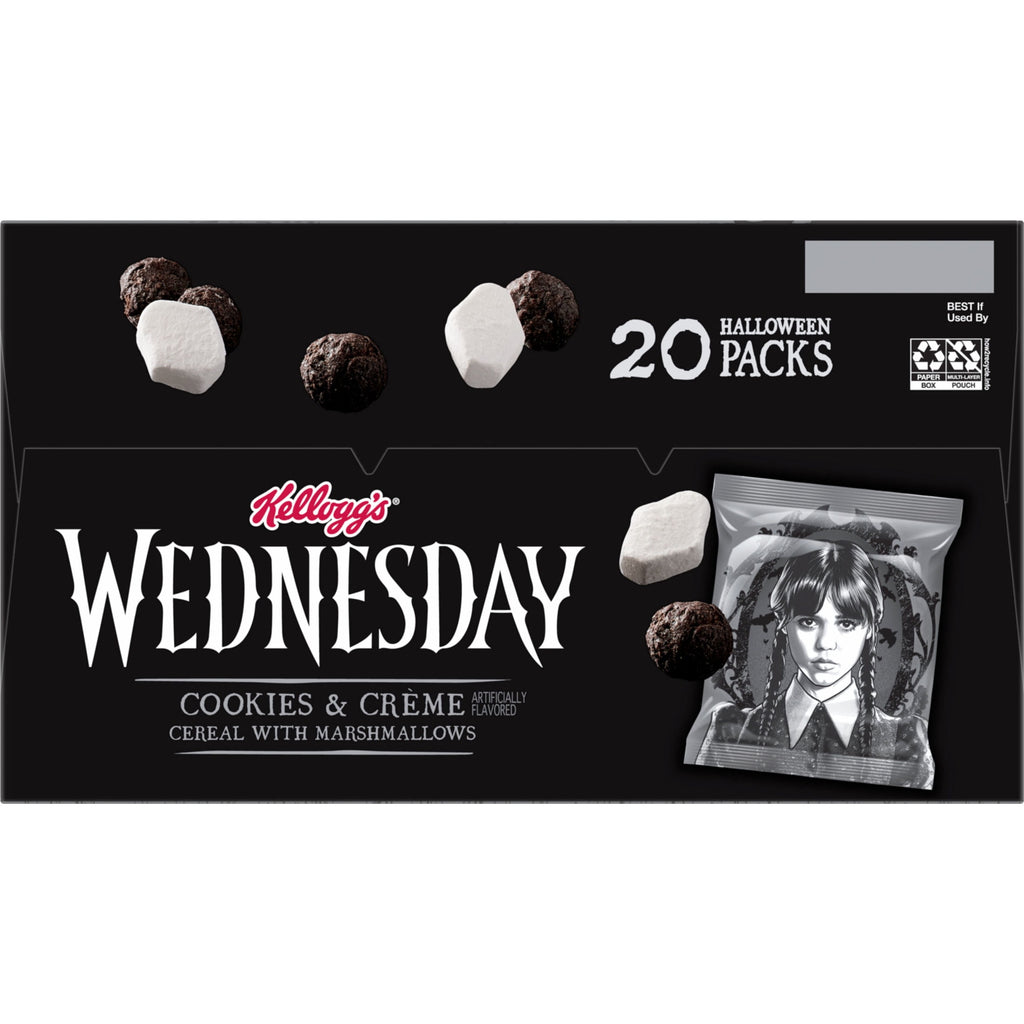 Kellogg's Cookies and Crème with Marshmallows Cereal Pouches, Whole Grain, 9 oz, 20 Count