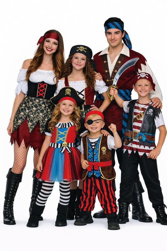 Pirate Cutie Costume for Children, Girls, Small (6/6X), by Way to Celebrate