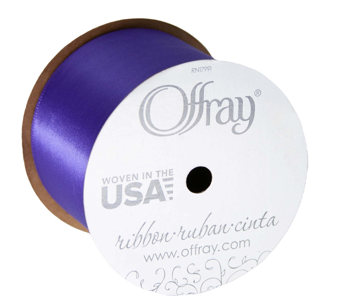 (2 pack) Offray Ribbon, Red 2 1/4 inch Single Face Satin Polyester Ribbon for Sewing, Crafts, and Gifting, 9 feet, 1 Each