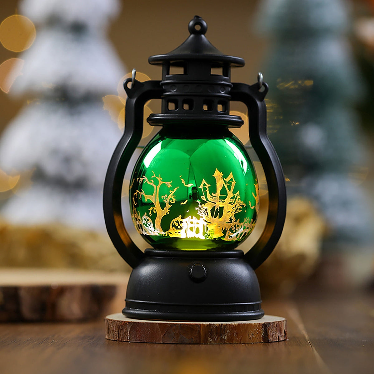 Halloween Oil Lamp Outdoor Lights, Flickering Flame Solar Lanterns Lights Outdoor Waterproof, Hanging Lantern Decorative, Solar Powered Lanterns for Yard Patio Path Tree Garden Decor