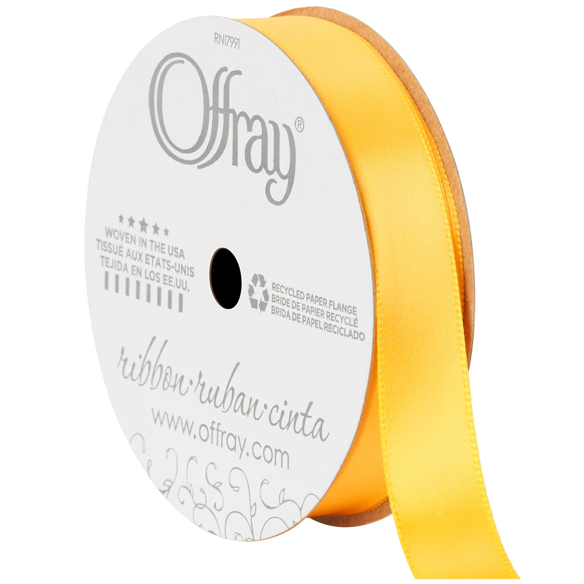 (3 pack) Offray Ribbon, Forest Green 5/8 inch Single Face Satin Polyester Ribbon, 18 feet
