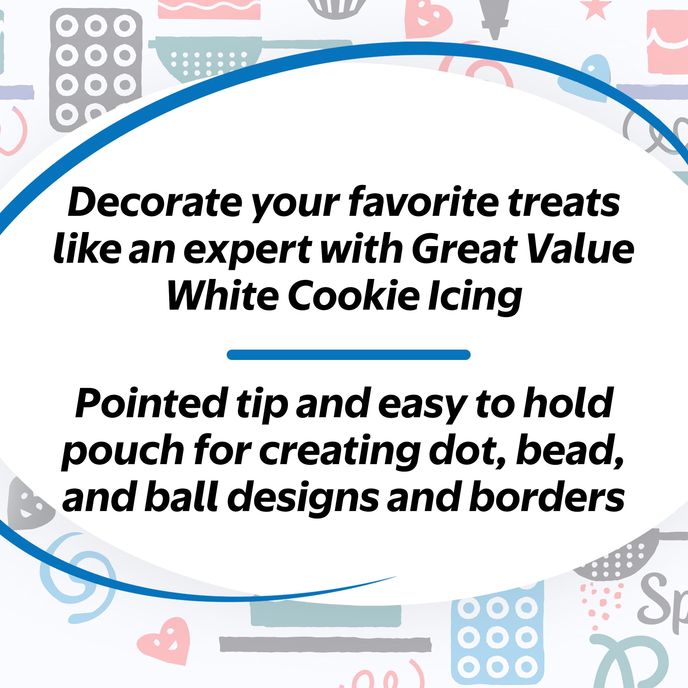 Great Value Vanilla Cookie Icing, White, 7 oz