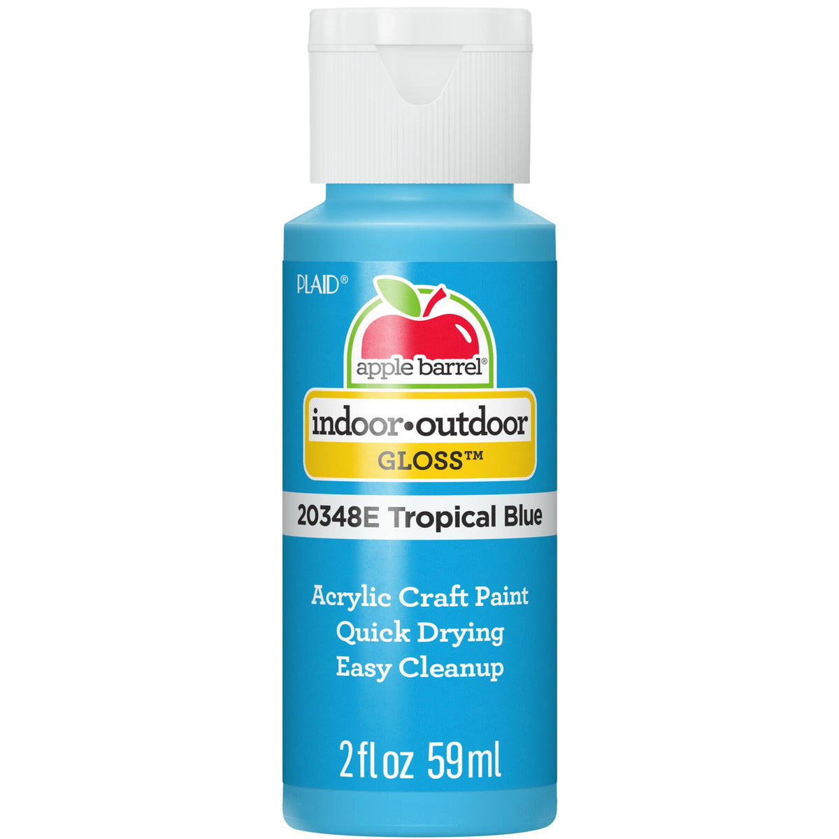 Apple Barrel Acrylic Craft Paint, Gloss Finish, Black, 2 fl oz