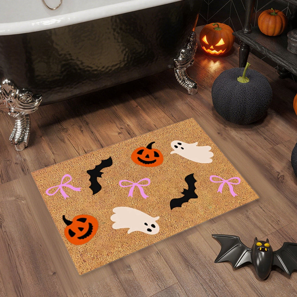 Mauxuk Halloween Doormat Non-Slip Scary Decor Coir Imitation Mat Durable Indoor Outdoor Rug 23.6x15.7 Inches Holiday Welcome Mat for Porch Home Decor