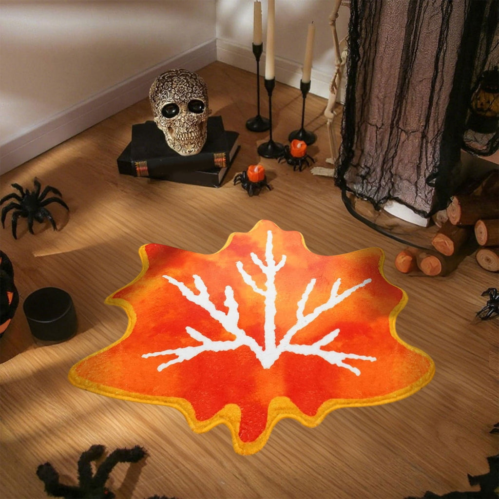 YIMWNYI Halloween Pumpkin Rugs, Decorative Floor Mat, Doormat for Living Room, Kitchen, Thanksgiving Day, Soft Bathroom Mat, Fall Themed Home Decor, Easy to Clean Rug