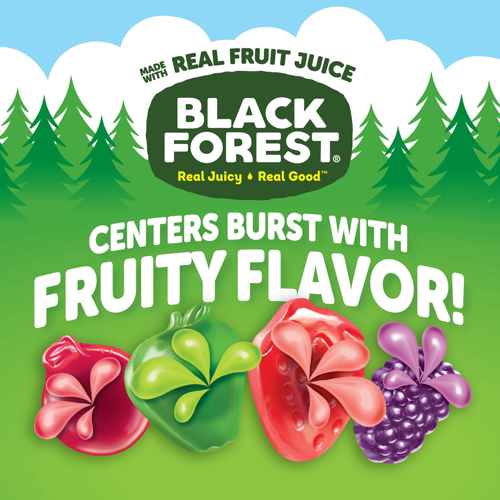 Black Forest Halloween Juicy Burst Fruit Flavored Snacks, Mixed Fruit Flavors, A Juicy Burst of Natural Flavors, Made with Real Fruit Juice, 12.8 oz 16 Count