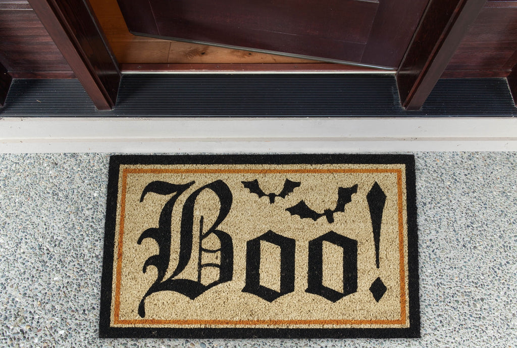 DII Decorative Halloween Welcome Doormat, Front Door Décor, 17x29", Jack-O-Lantern
