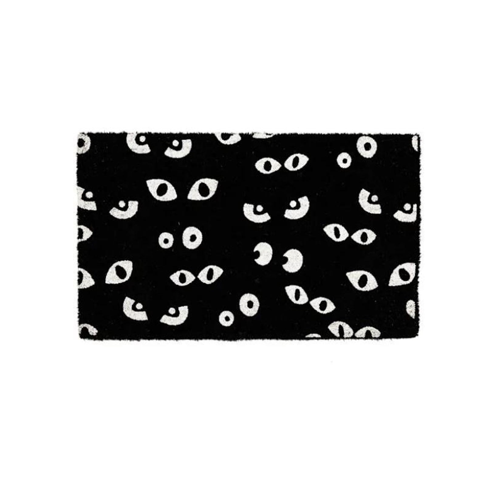 Halloween Eye Pattern Faux Coir Doormat, Non Slip Coir Door Mat for Front Door Entryway, Indoor Outdoor Welcome Rug for Bathroom Kitchen Patio Porch Decor, 20" x 31.5"