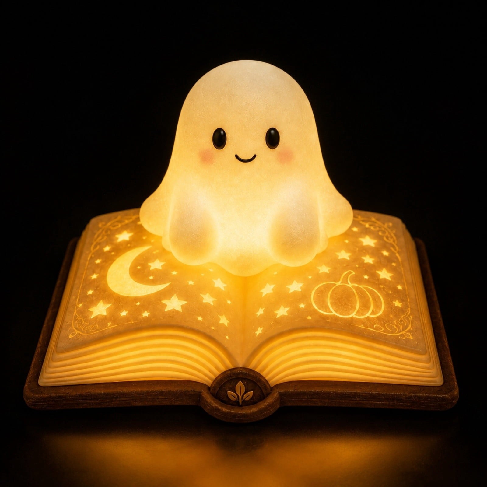 Clearance Halloween Decor-Halloween Decorations Indoor-Light up Ghost in Glass Like-Cute Ghost with Light for Home Kitchen Mantel Tabletop Party Decor and Holiday Decorations Best Halloween Gifts