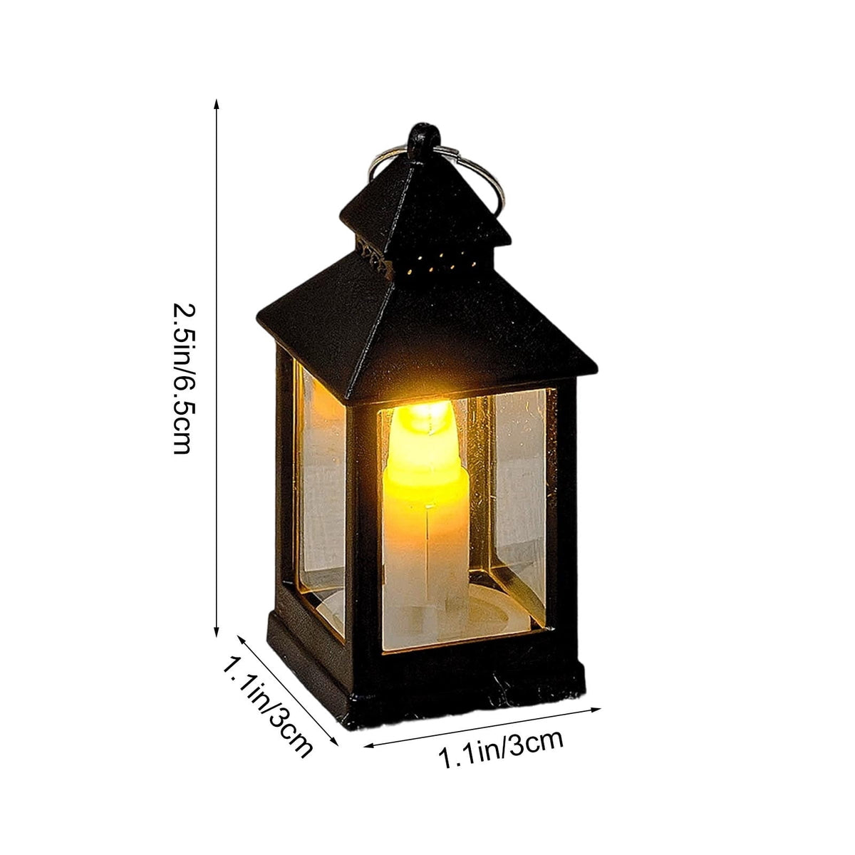 Djiypn Mini Lanterns 2Pack LED Small Lanterns Decorative Indoor Outdoor Hanging Lantern Decorative Candle Light Farmhouse Decor for Weddings Western Camping Party Halloween Christmas Decorations