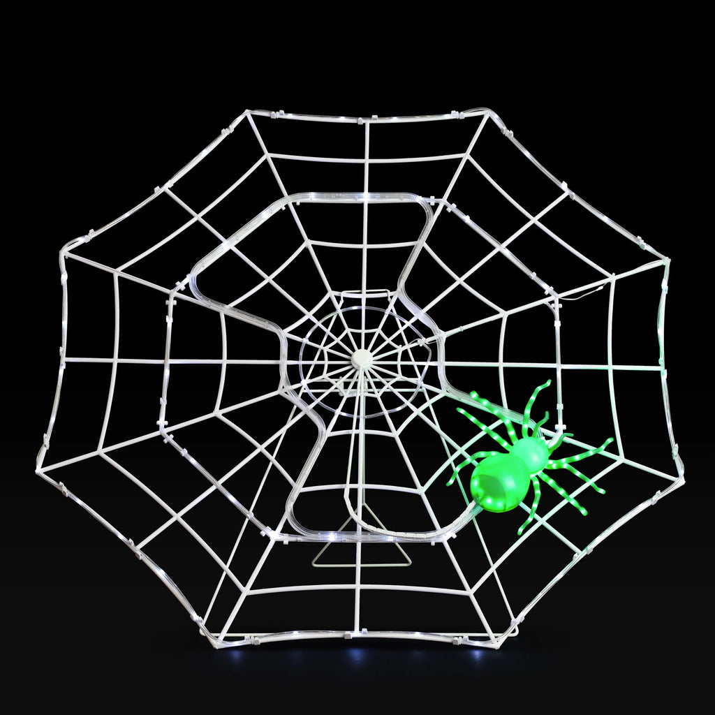Mr. Halloween 4 ft. Outdoor Animated Spider Web - Purple Web