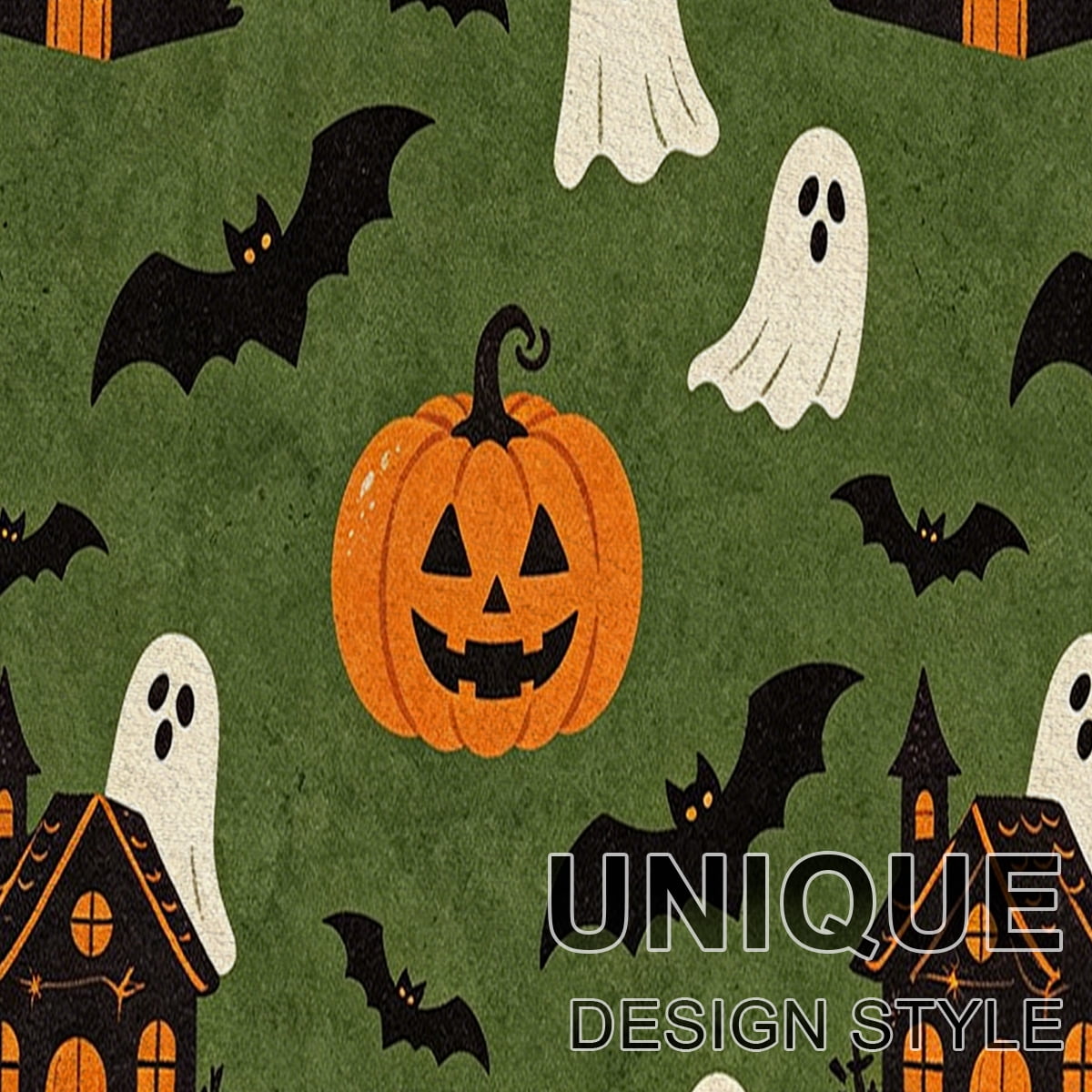 CCTFS Halloween Pumpkin Bat Candy 1Pc Flannel Mat and Kitchen Rugs,Soft Non-slip,Perfect for Home Bathroom