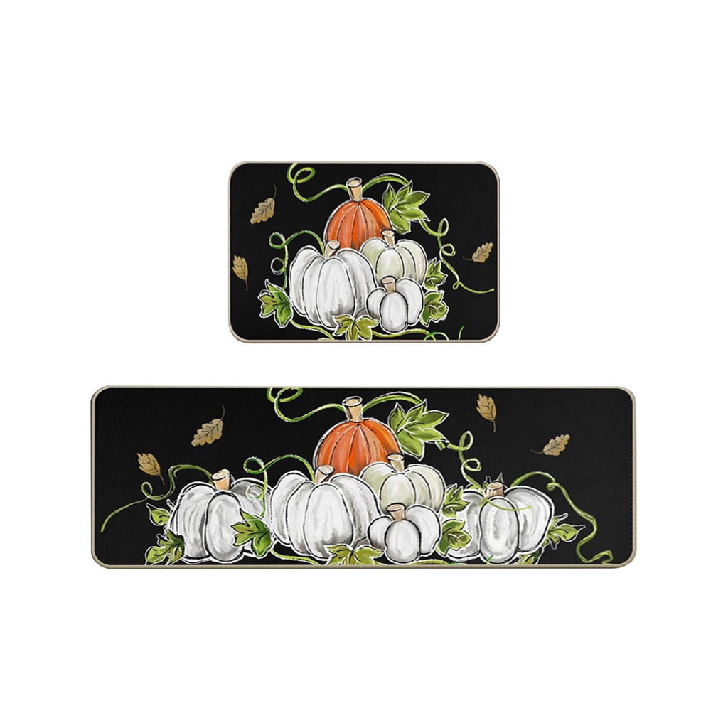 Muecwrye 2 Pcs Fall Doormats, Halloween Doormat, Cute Welcome Mats for Outside, Bathroom Front Door Mat, Washable Fall Rugs for Front Porch Entrance, Farmhouse Indoor Outdoor decor