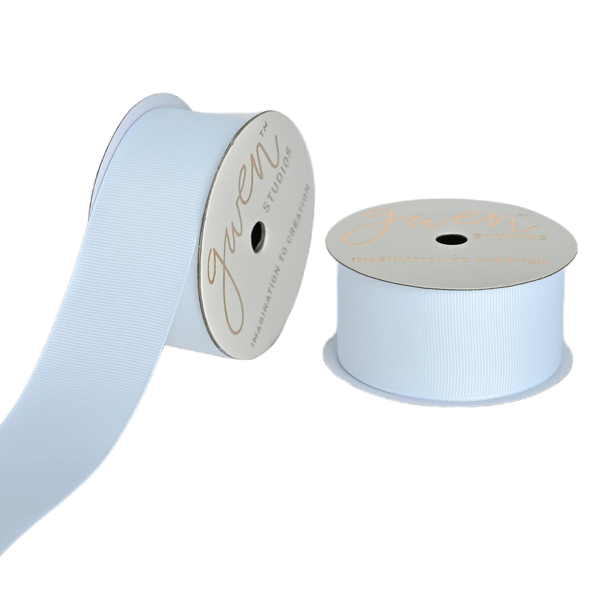 Gwen Studios 1.5" White Grosgrain Ribbon, 7 Yards