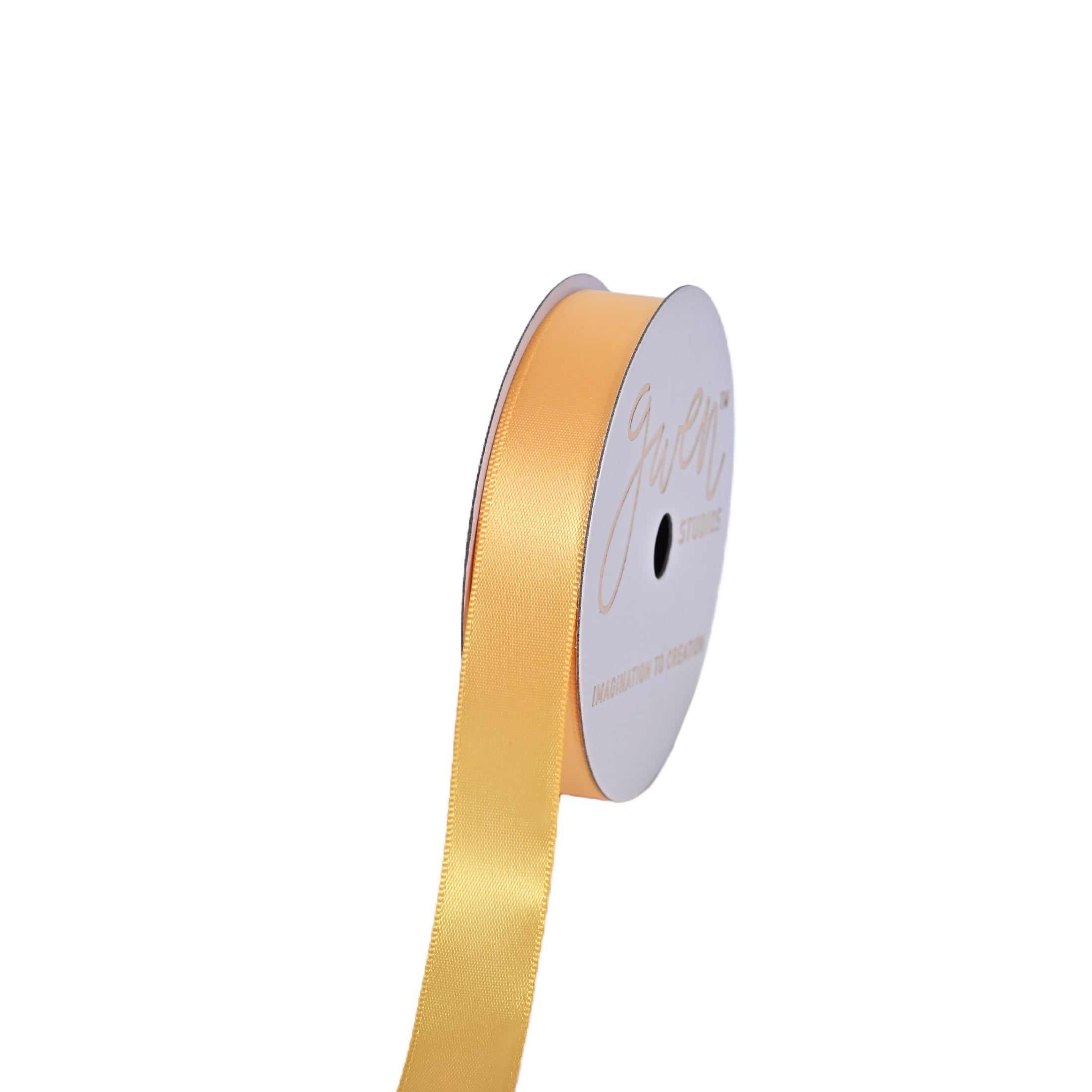 Gwen Studios 5/8" Yellow Gold Satin Ribbon, 6 Yards